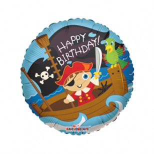 Cute Pirate Happy Birthday Balloon